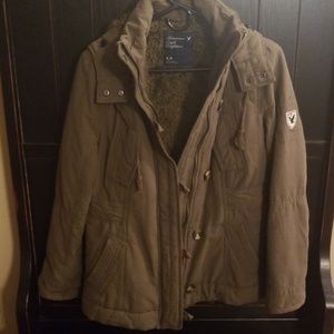 Olive green coat